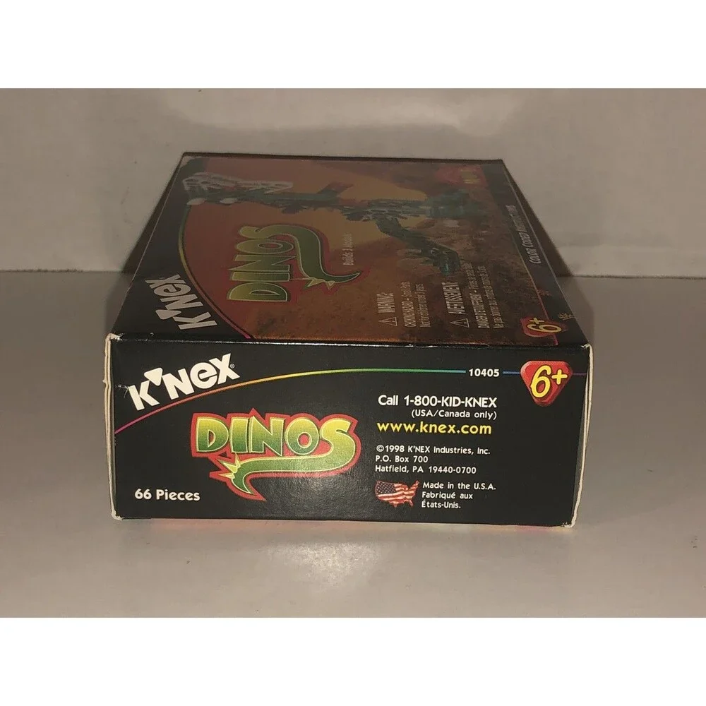 VTG K’NEX DINOS 10405 Building Set 1998 T-Rex Brontosaurus Stegosaurus BRAND NEW